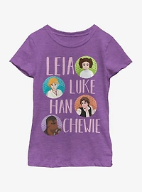 Star Wars Four Friends Youth Girls T-Shirt