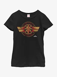 Marvel Captain Badge Youth Girls T-Shirt