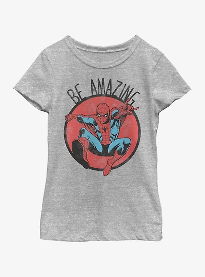 Marvel Spiderman Be Amazing Youth Girls T-Shirt