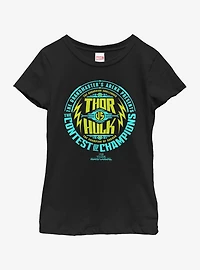 Marvel Thor Vs Hulk Youth Girls T-Shirt