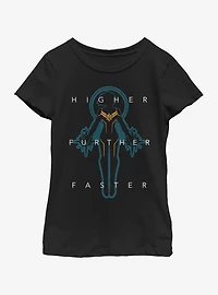Marvel Captain Power Youth Girls T-Shirt