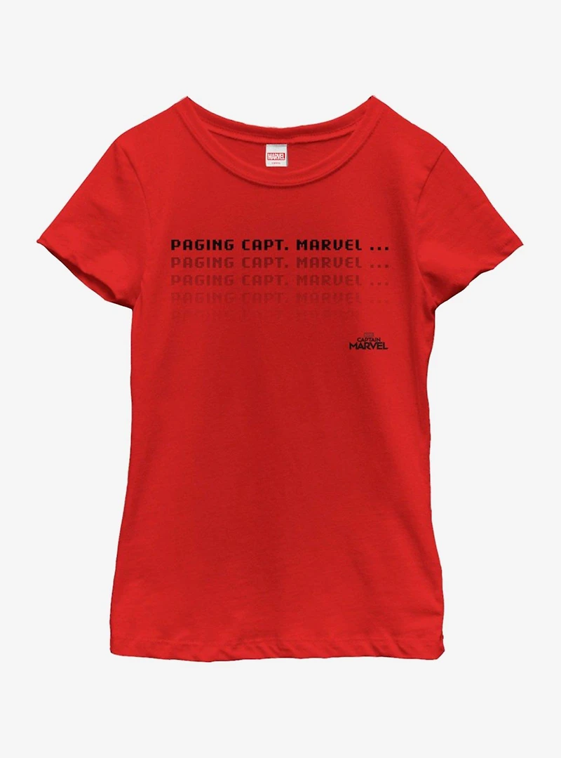 Marvel Captain Paging Youth Girls T-Shirt