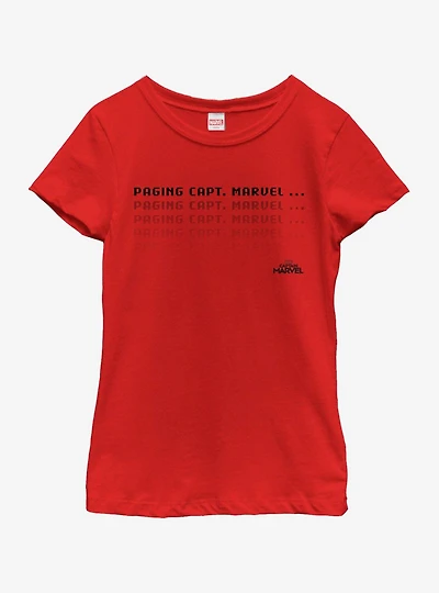 Marvel Captain Paging Youth Girls T-Shirt