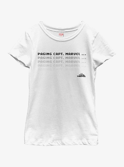 Marvel Captain Paging Youth Girls T-Shirt