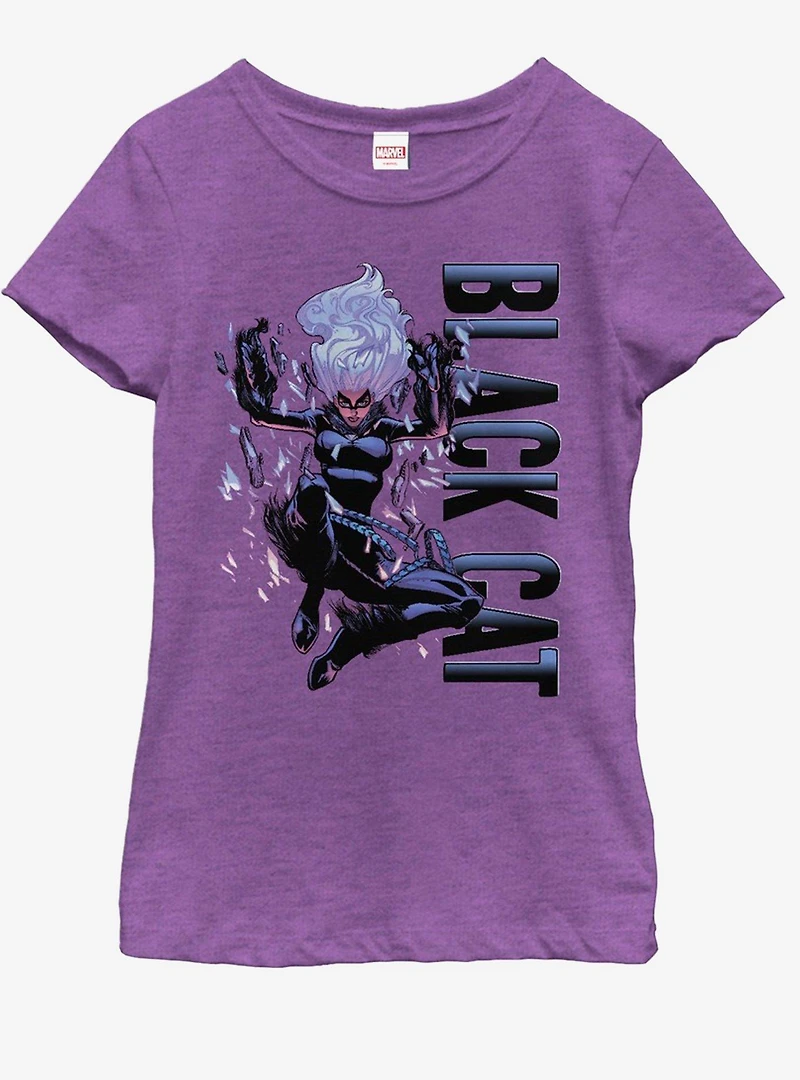 Marvel Black Cat Falls Youth Girls T-Shirt