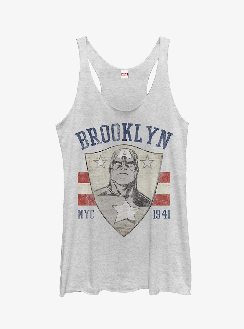 Marvel Brooklyn Cap Face Womens Tank Top