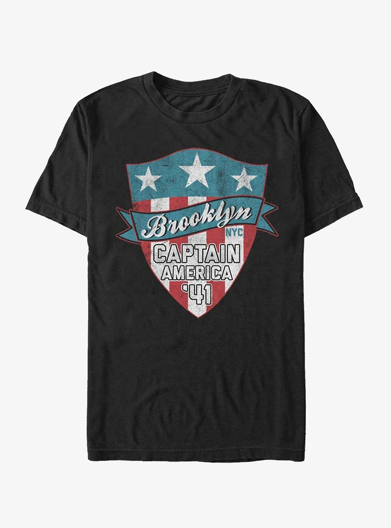 Marvel Brooklyn Cap Logo T-Shirt
