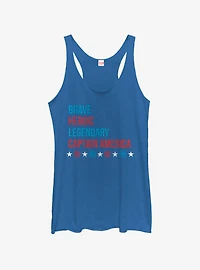 Marvel Cap Stacked Type Womens Tank Top