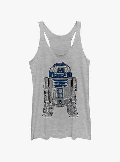 Star Wars Decorative R2D2 Womens Tank Top