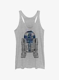 Star Wars Decorative R2D2 Womens Tank Top