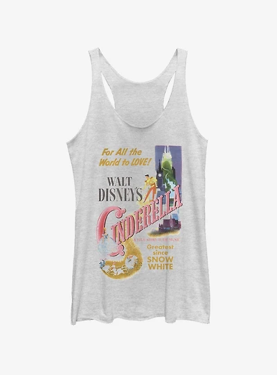 Disney Cinderella Vintage Poster Womens Tank Top