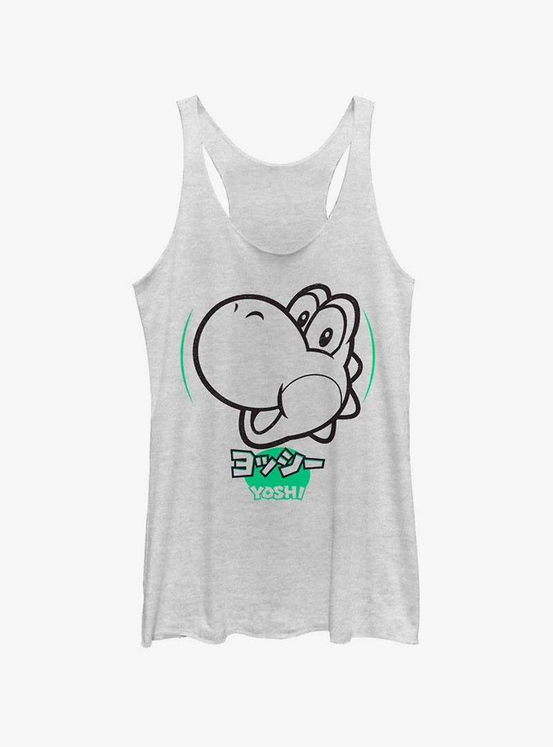 Nintendo Super Mario Yoshi Japanese Text Womens Tank Top