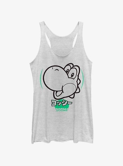 Nintendo Super Mario Yoshi Japanese Text Womens Tank Top