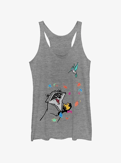 Disney Pocahontas Meeko and Flit Womens Tank Top
