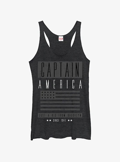 Marvel Grey Out Capt Womens Tank Top