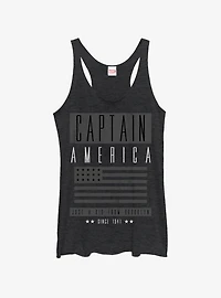 Marvel Grey Out Capt Womens Tank Top