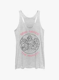 Disney Princesses Save the World Womens Tank Top
