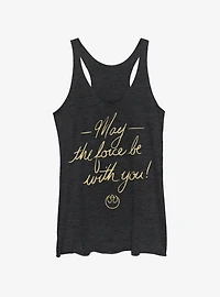 Star Wars The Force Script Womens Tank Top