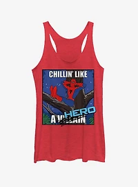 Marvel Spider-Man Chillin Hero Womens Tank Top