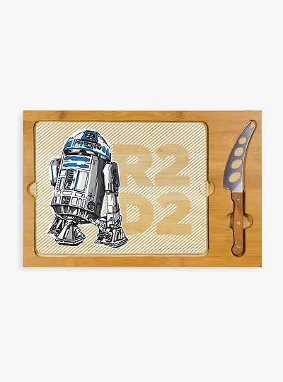 Star Wars R2-D2 Icon Glass Top Serving Tray & Knife Set