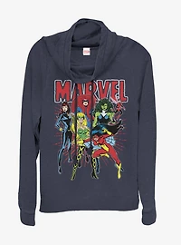 Marvel Super Women Cowlneck Long-Sleeve Womens Top