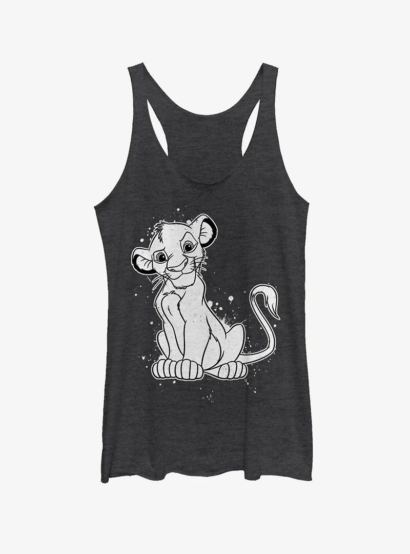 Disney The Lion King Simba Splatter Womens Tank Top