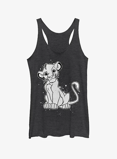 Disney The Lion King Simba Splatter Womens Tank Top