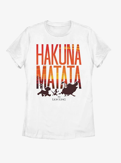 Disney The Lion King Sunset Matata Womens T-Shirt