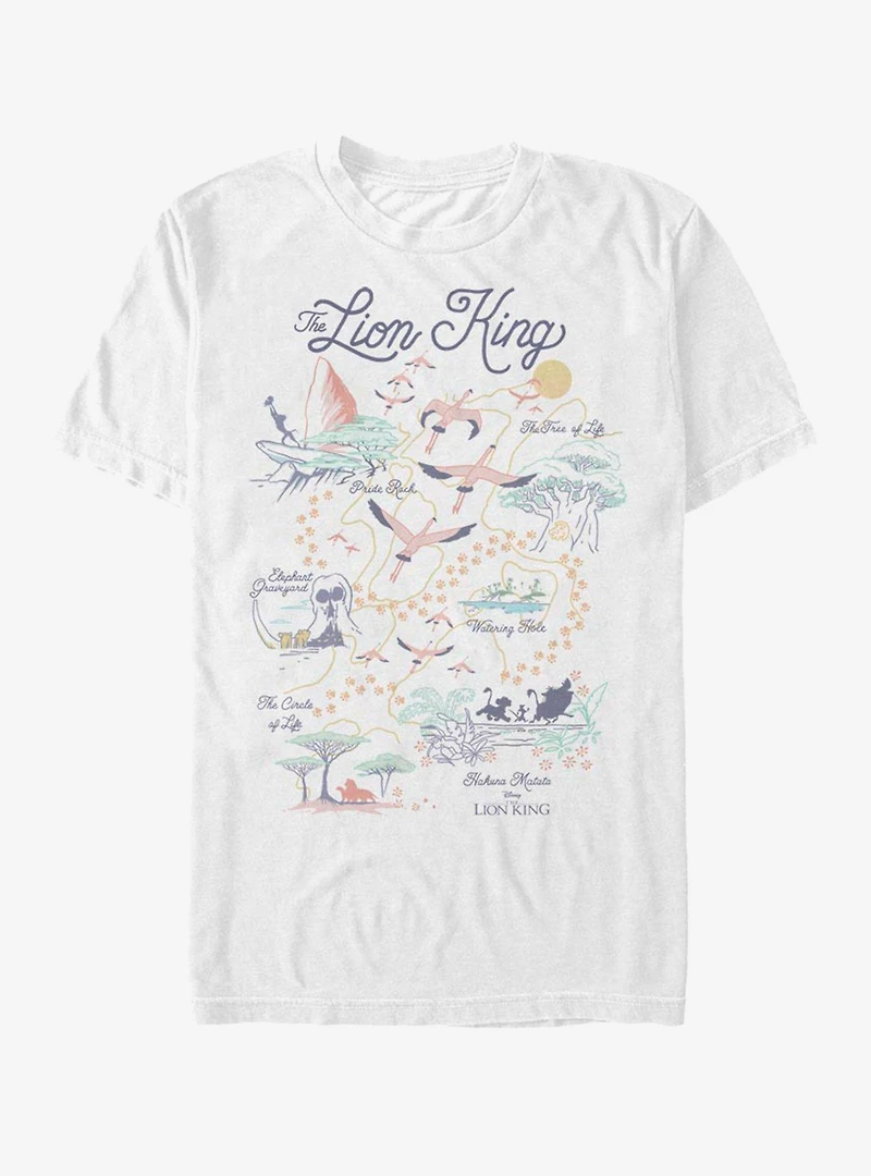 Disney the Lion King Map of World T-Shirt