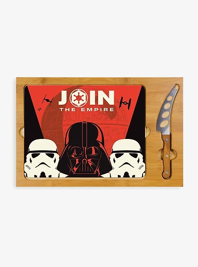 Star Wars Empire Icon Glass Top Serving Tray & Knife Set