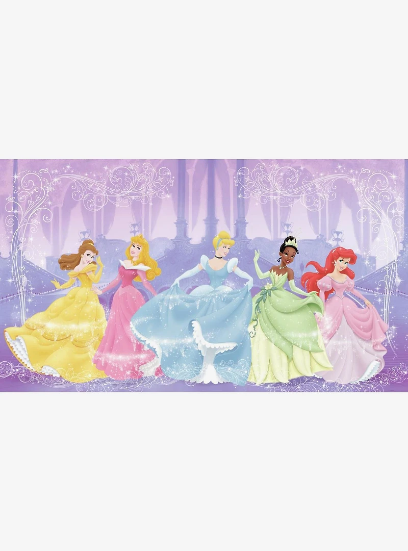 Disney Princesses Dancing Chair Rail Prepasted Mural