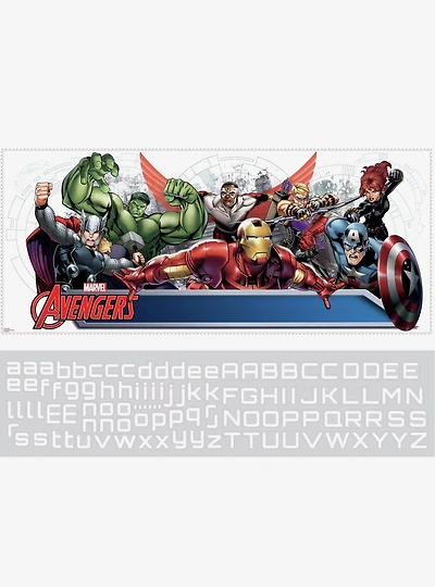 Marvel Avengers Assemble Personalization Headboard Peel And Stick Wall Decals