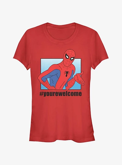 Marvel Spider-Man #yourewelcome Girls T-Shirt