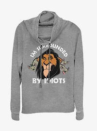 Disney The Lion King Surly Scar Cowl Neck Long-Sleeve Girls Top