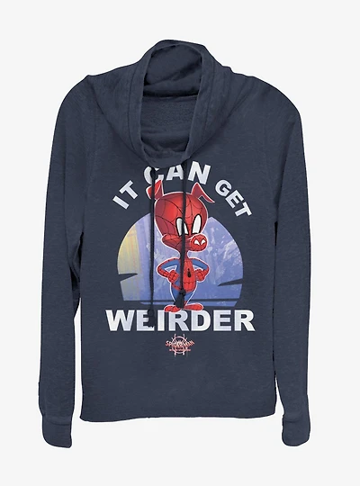 Marvel Spider-Man It Can Get Weirder Spider-Ham Cowl Neck Long-Sleeve Girls Top