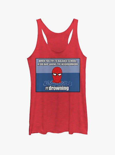 Marvel Spider-Man #drowning Girls Tank