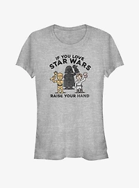 Star Wars Raise Your Hands Girls T-Shirt