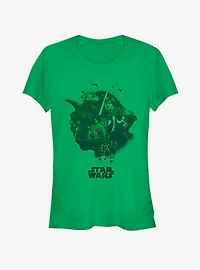Star Wars Yoda Head Fill Girls T-Shirt