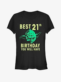 Star Wars Yoda Twenty One Girls T-Shirt