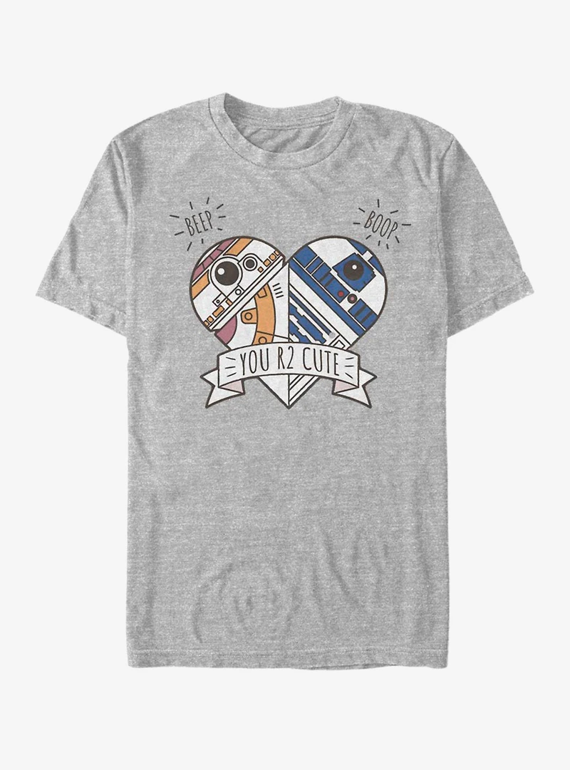 Star Wars Episode VII The Force Awakens BB-8 Heart R2-D2 T-Shirt