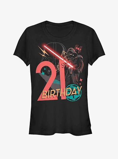 Star Wars Vader 21st B-Day Girls T-Shirt