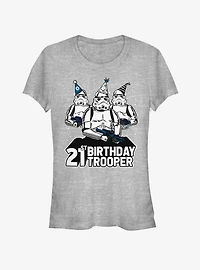 Star Wars Birthday Trooper Twenty One Girls T-Shirt
