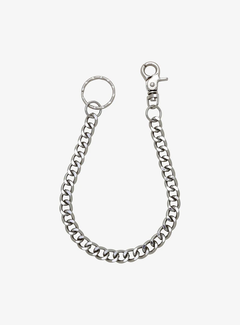 Silver 12 Inch Basic Wallet Chain