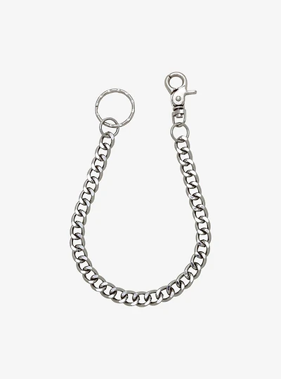 Silver 12 Inch Basic Wallet Chain
