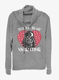 Star Wars You Will Be My Valentine Cowlneck Long-Sleeve Womens Top