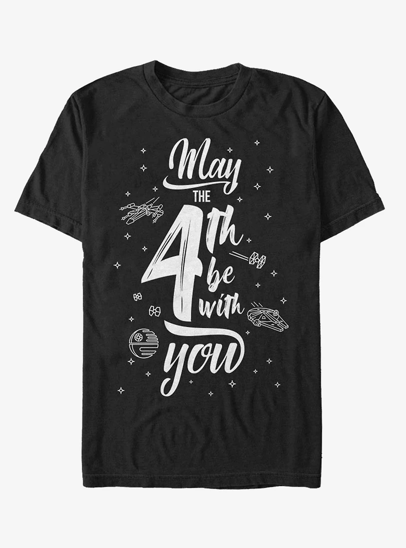 Star Wars Space Text May Fourth T-Shirt