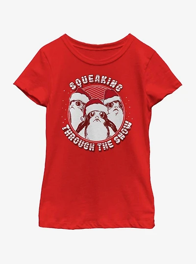 Star Wars: the Last Jedi Squeaking Through Snow Youth Girls T-Shirt