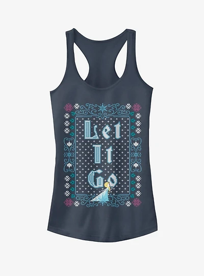 Disney Frozen Let It Go Ugly Sweater Girls Tank