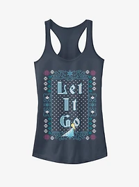 Disney Frozen Let It Go Ugly Sweater Girls Tank