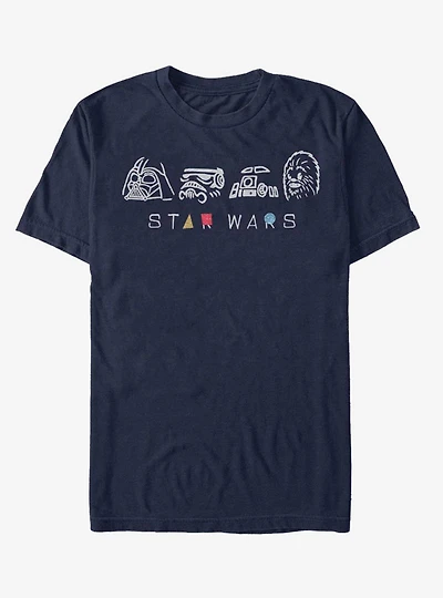 Star Wars Linear Icons T-Shirt